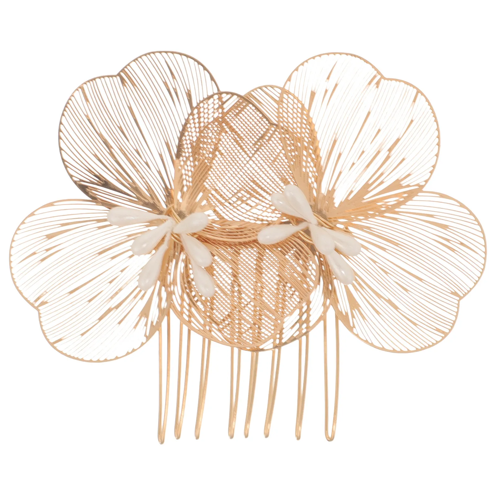 

Золотая винтажная заколка-гребень для волос с цветами, декоративное украшение для свадебных причесок, аксессуары для волос для женщин