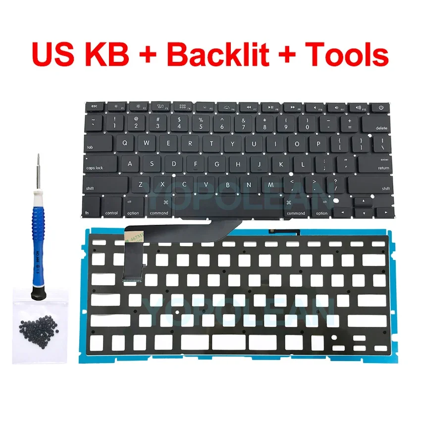 New Laptop Keyboard with Backlight Screw Tool For MacBook Pro Retina 15