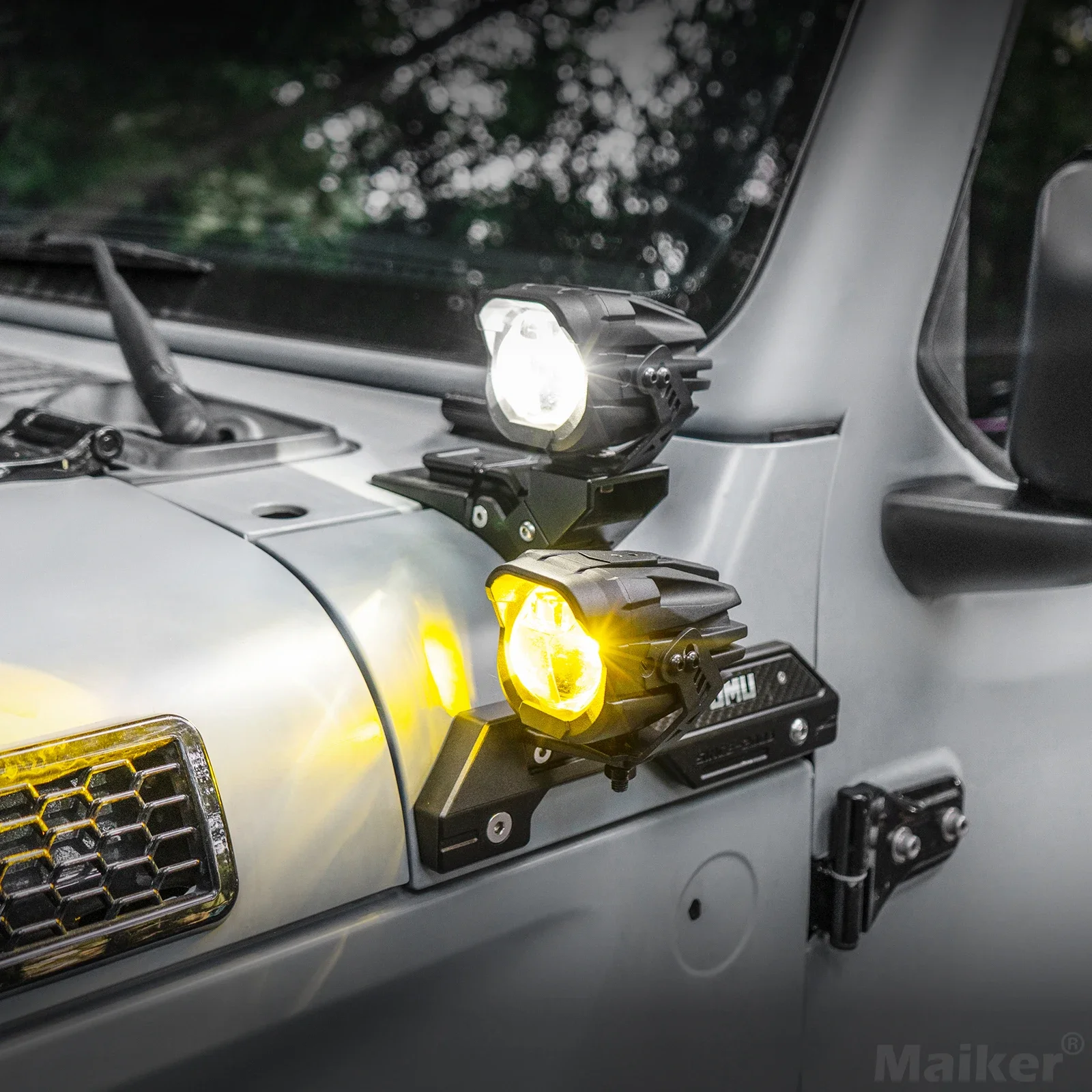 OMU Series Spot Light For Jeep Wrangler Accessories Auto Lighting System Multi-function Spotlight With Wire