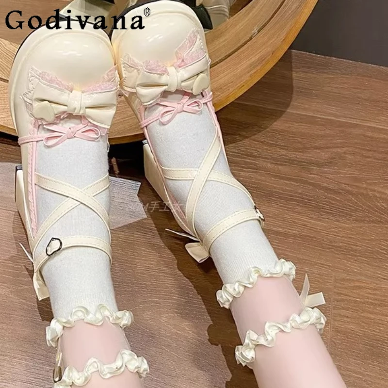 جديد كعب مكتنز ماري جين أحذية النساء اليابانية لوليتا مطابقة فستان أحذية أنثى الأميرة عالية الكعب JK حذا فردي للسيدات #2