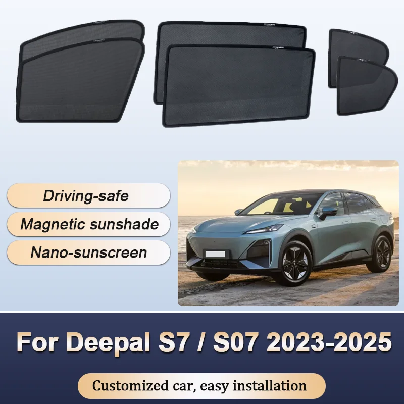 

Солнцезащитные шторки для Shenlan Deepal S7 S07 2023-2025, магнитные, теплоизоляционные, для конфиденциальности, автомобильные аксессуары