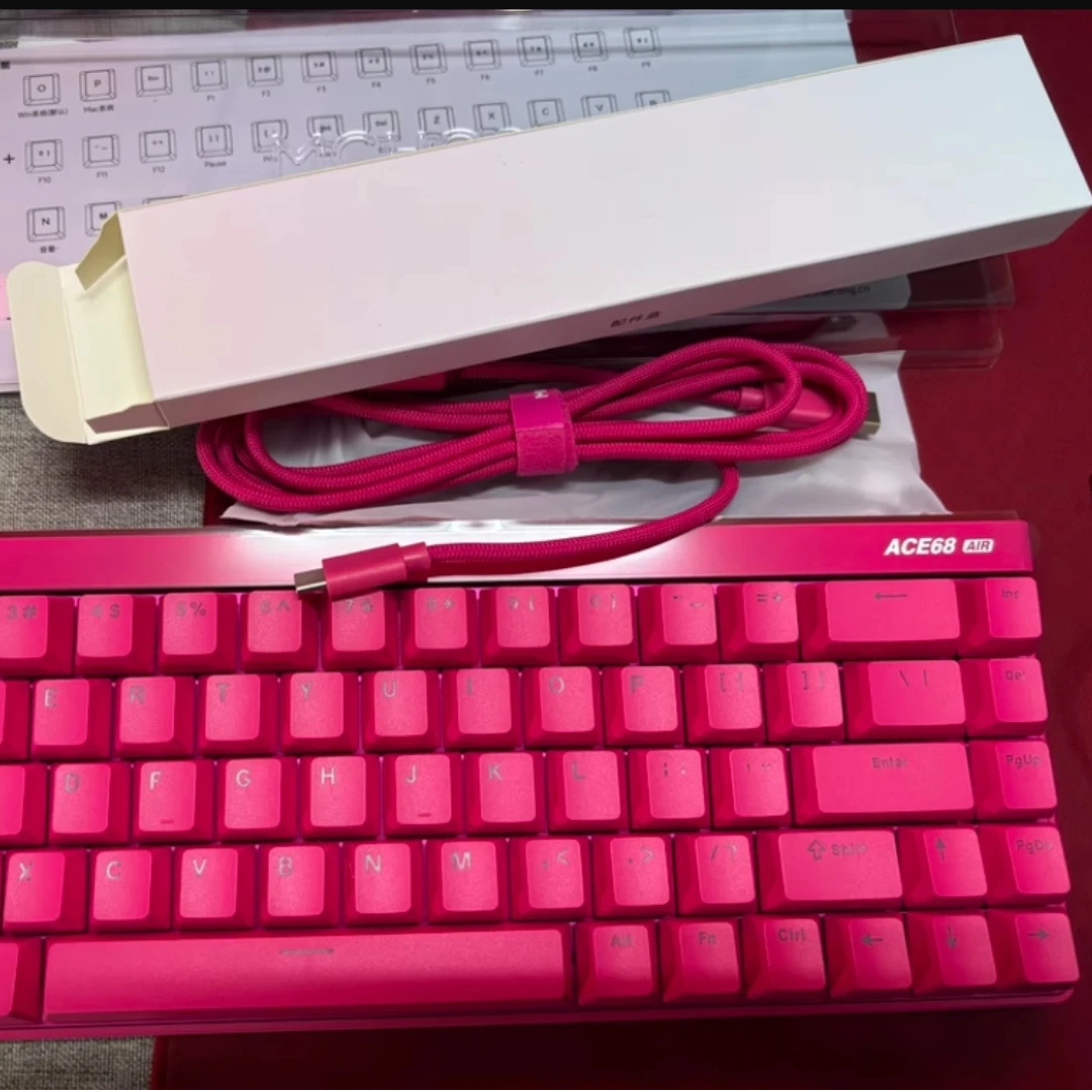 MCHOSE ACE 68 لوحة مفاتيح الألعاب الهوائية السلكية لوحة المفاتيح الرياضية الإلكترونية الكمون المنخفض للتخصيص المغناطيسي التبديل لوحة المفاتيح الميكانيكية 8000 هرتز