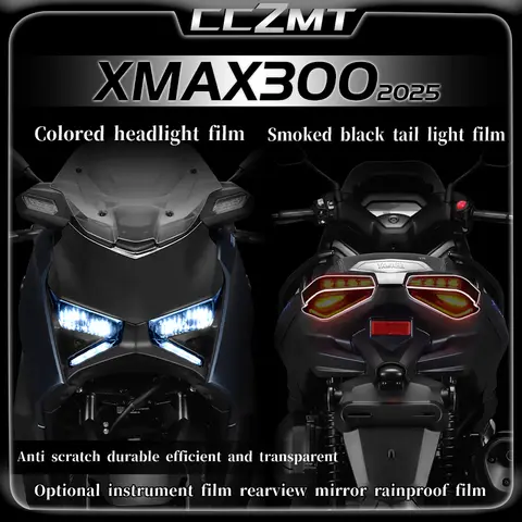 YAMAHA XMAX300 XMAX 300 X-MAX300 xmax300 2025 헤드 라이트 필름 스모크 블랙 테일 라이트 필름 디스플레이 스크린 스티커 액세서리