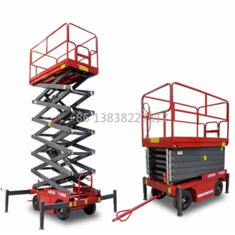500-1000kg Load Hydraulic Mobile Scissor Lift Table Customizable Lifting Height Aerial Work Platform New view 3
