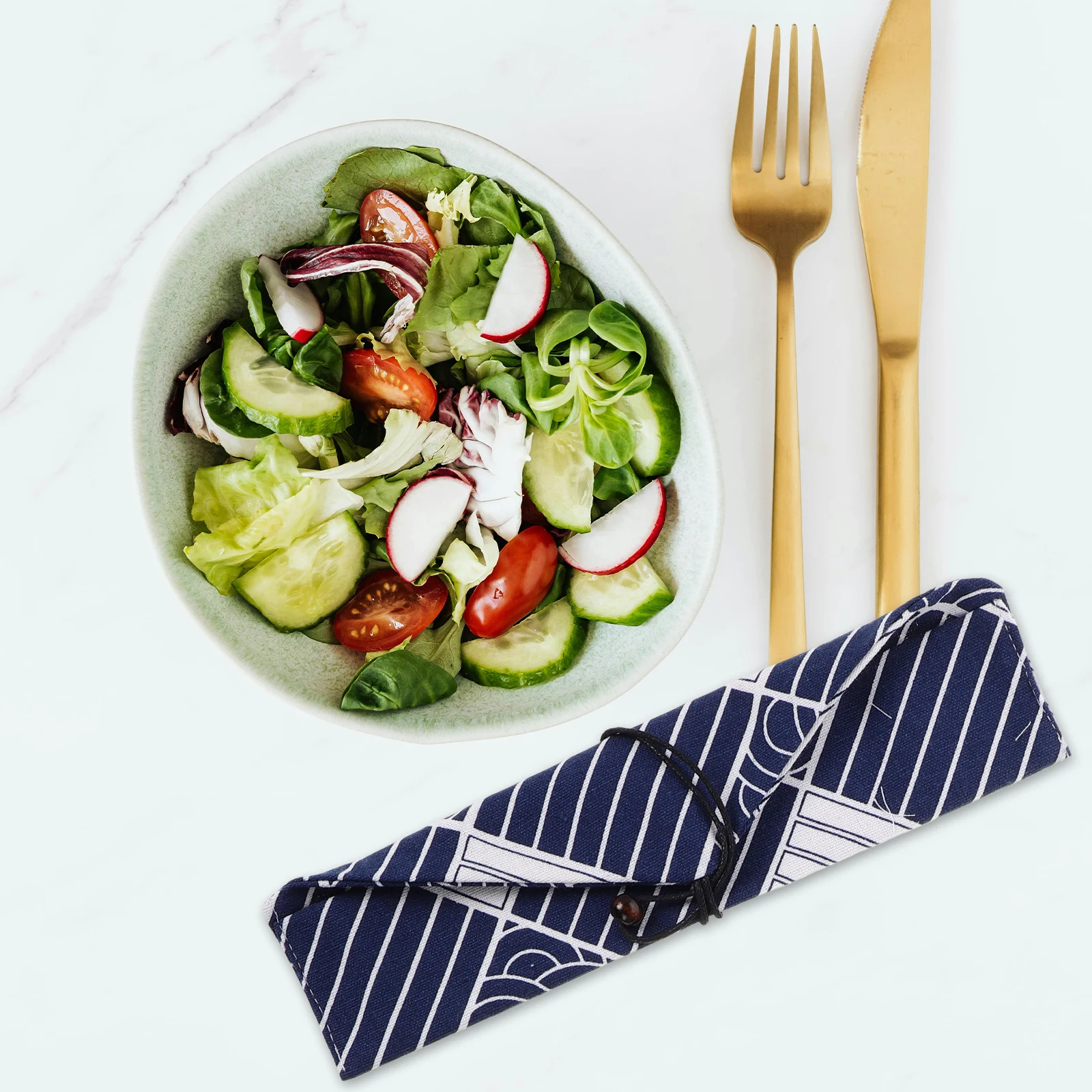 

4Pcs Cotton Linen Chopstick Holder Bag Thickened Portable Cutlery Storage Pouch Travel Tableware Carrying Case