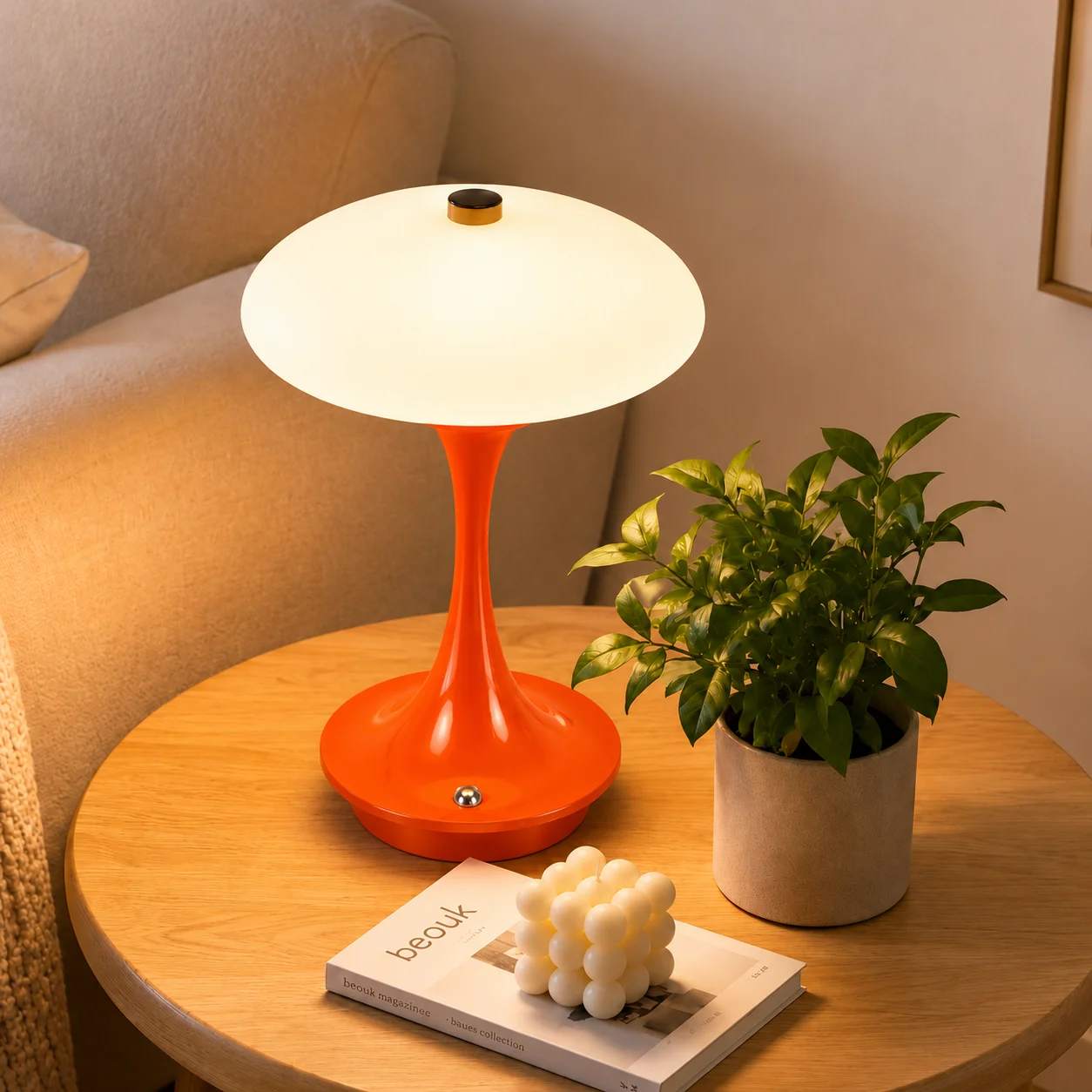 Rechargeable inductive desk lamp, USB charging model, touch-sensitive, three lighting modes, long-press dimming