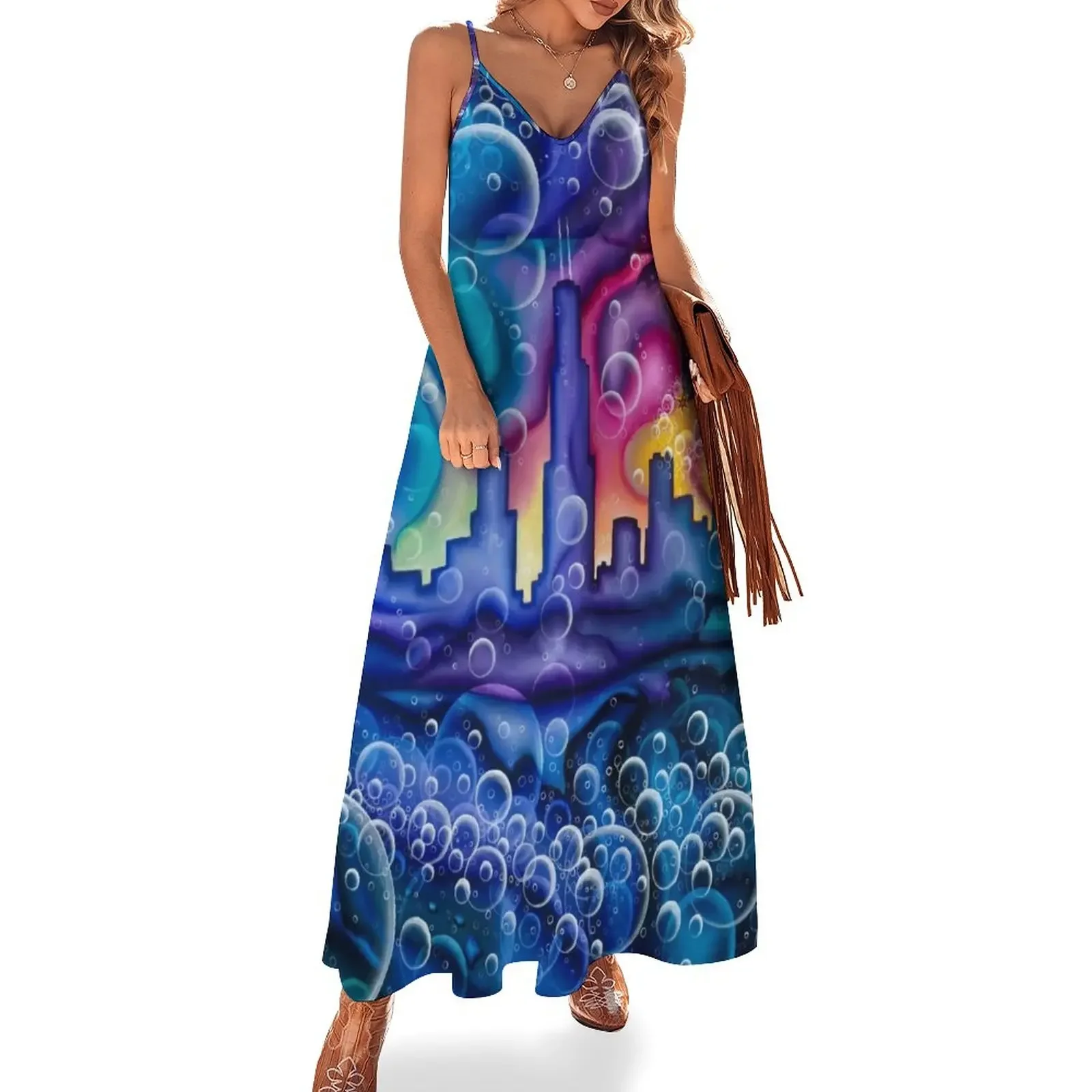 

Chicago Bubble Experience Sleeveless Dress Women's clothing Dance dresses women's summer dress 2024