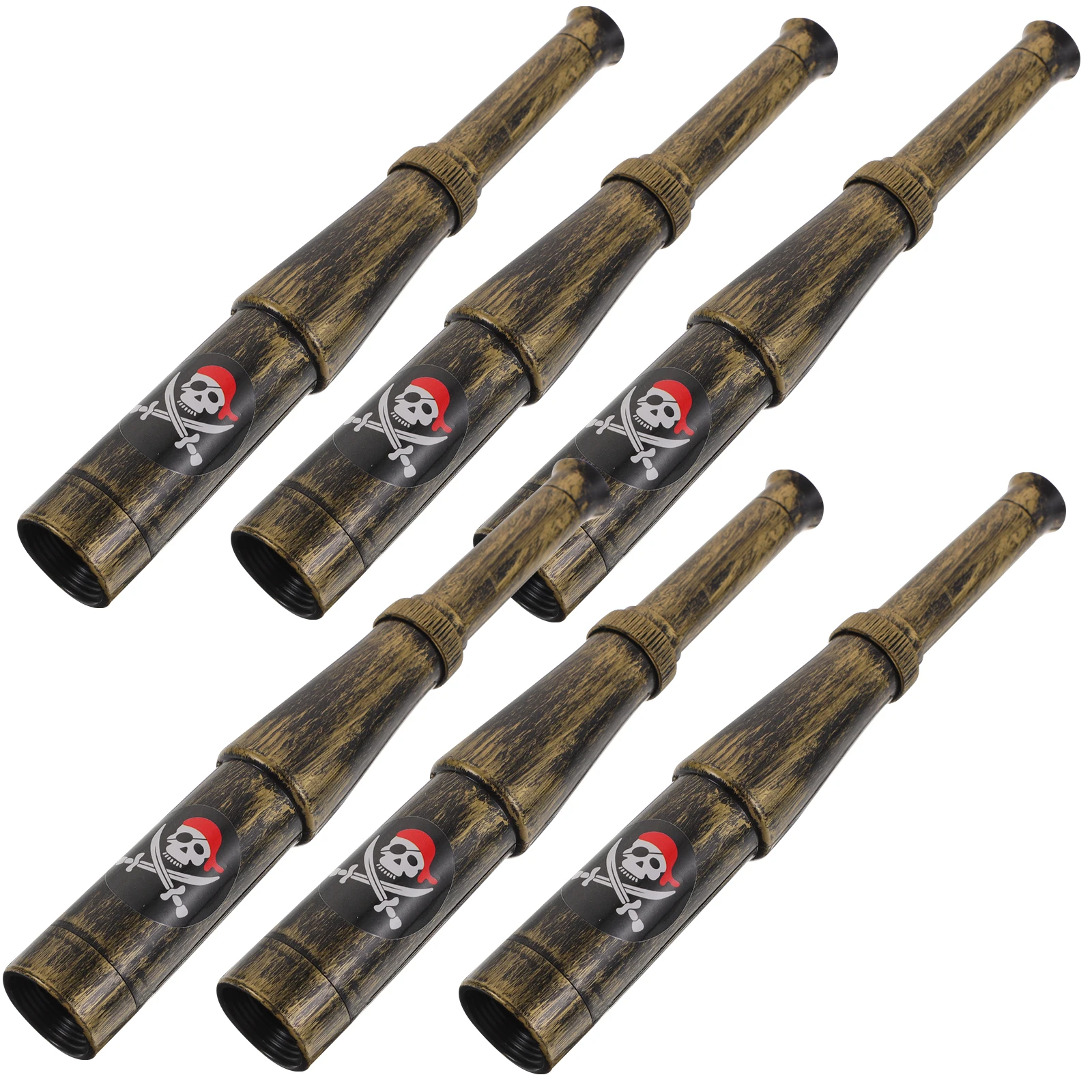 أطفال القراصنة التلسكوبات 6 قطعة لعبة للبنين بنات 3-5 سنوات هدايا الحفلات اللعب زي ملحق ديكور أحادي العين هدية #2