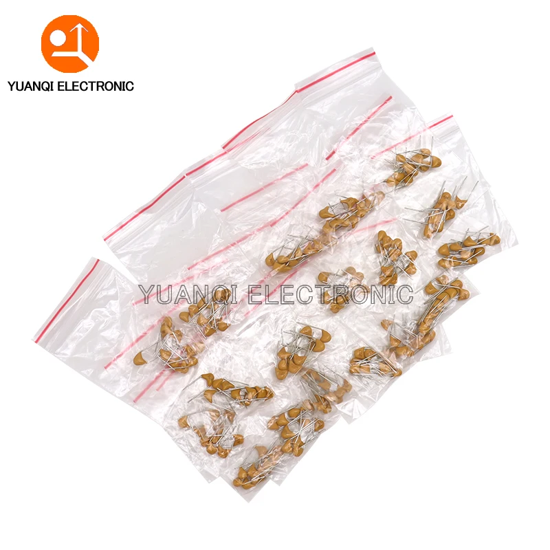 180pcs Monolithic Ceramic Capacitor Kit 18Values*10pcs 20pF-1uF 50V Capacitance Assorted Set DIY Sample Pack