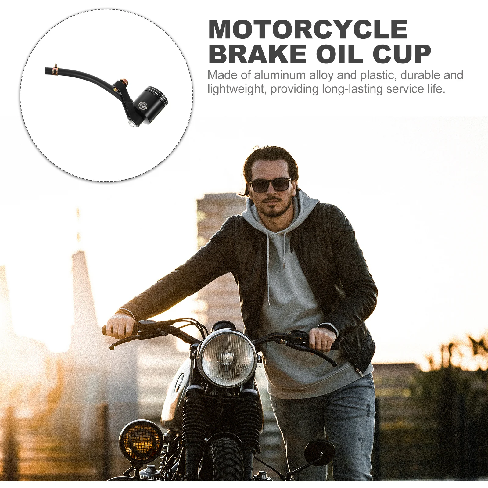 

1 set 1 Set Motorcycle Brake Fluid Cup Cnc Aluminum Alloy Reservoir Tank Lightweight Direct Push Split Bracket Enhanced Braking