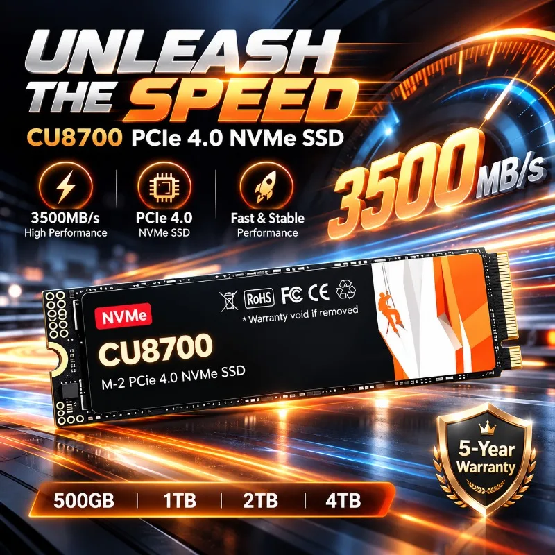 CU8700 NVMe M.2 2280 SSD 500GB 1TB 2TB 4TB 3500MB/s High Speed Read Portable Internal Solid State Drive For Desktop Laptop PC