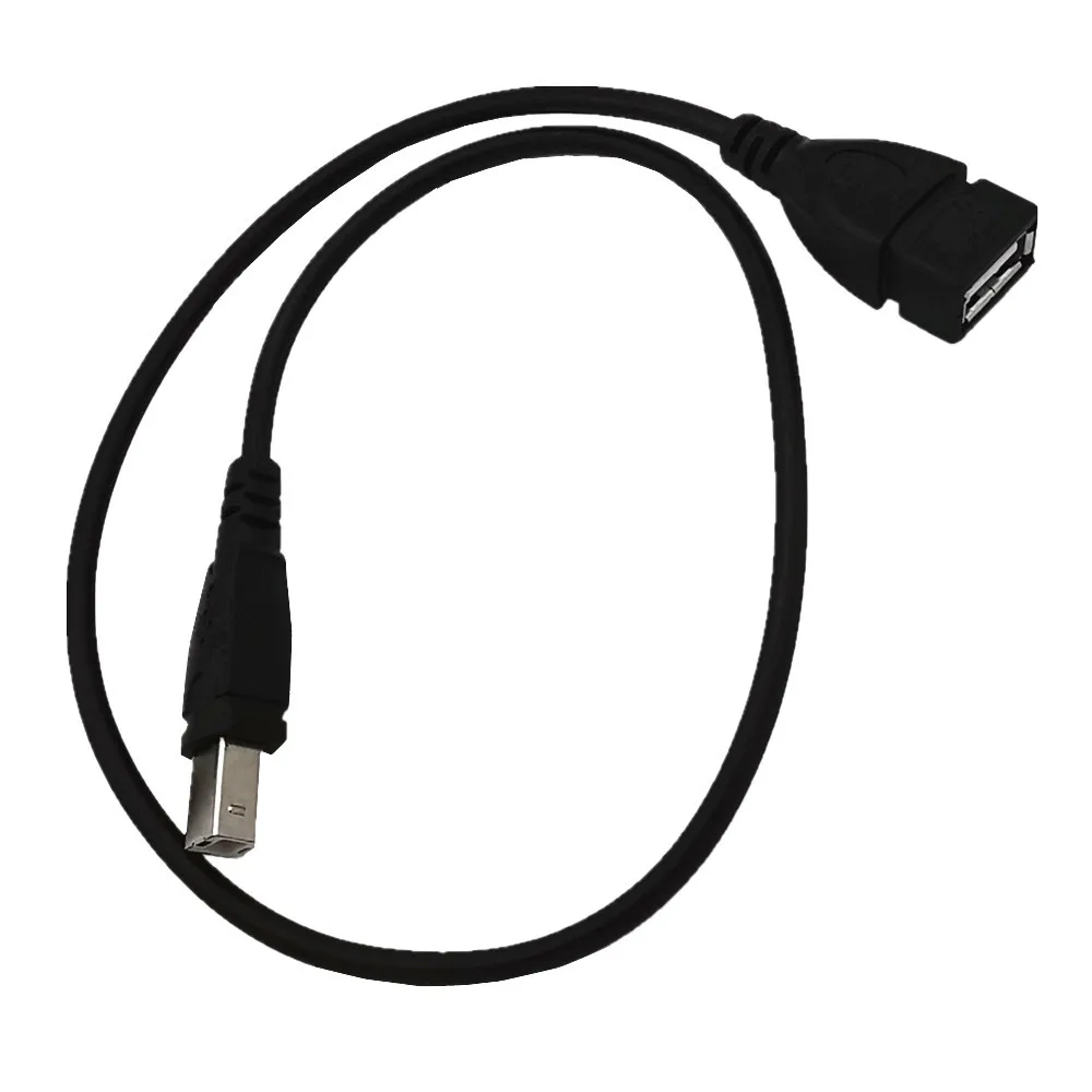 Novo usb 2.0 tipo a fêmea para usb b macho scanner impressora usb adaptador de extensão 0.5m cabo