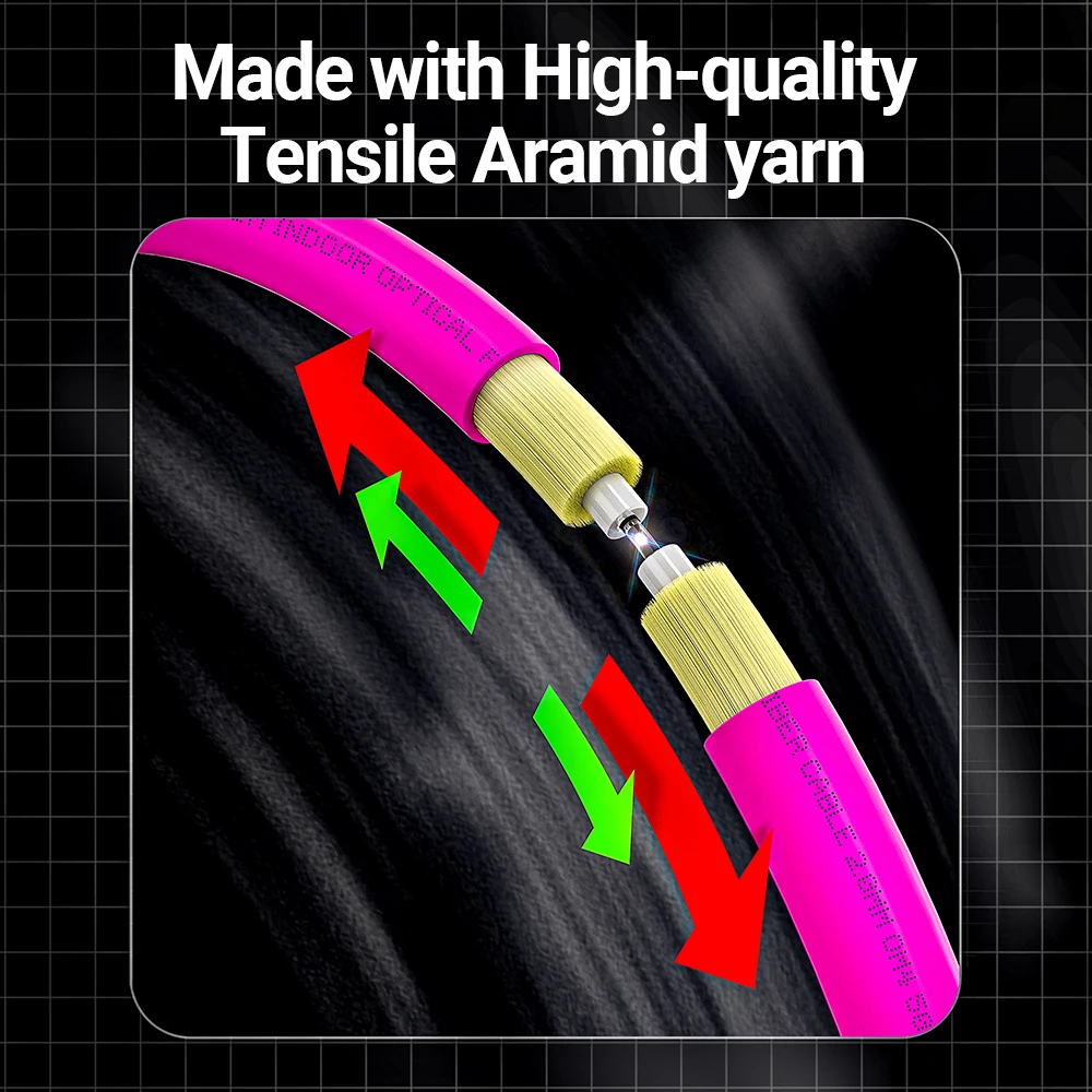 AMPCOM LC - LC UPC OM4 광섬유 패치 케이블 40G 다중 모드 이중, 50/125μm, OD 2.0mm, LSZH OFNR, 1-100미터