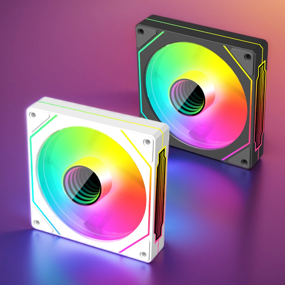 

12cm ARGB 5V 3Pin 4 Pin PWM Computer Chassis Fan Infinity Mirror Silent Computer Cooler Fan 800-1800 RPM CPU Case Cooling Fan
