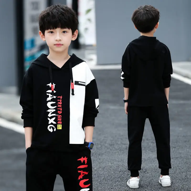 New Boys winter Autumn Clothes Set Sweatshirt Pants Tracksuits Kids Sport Suit Children Clothing 7 8 9 10 11 12 13 14 15 Year