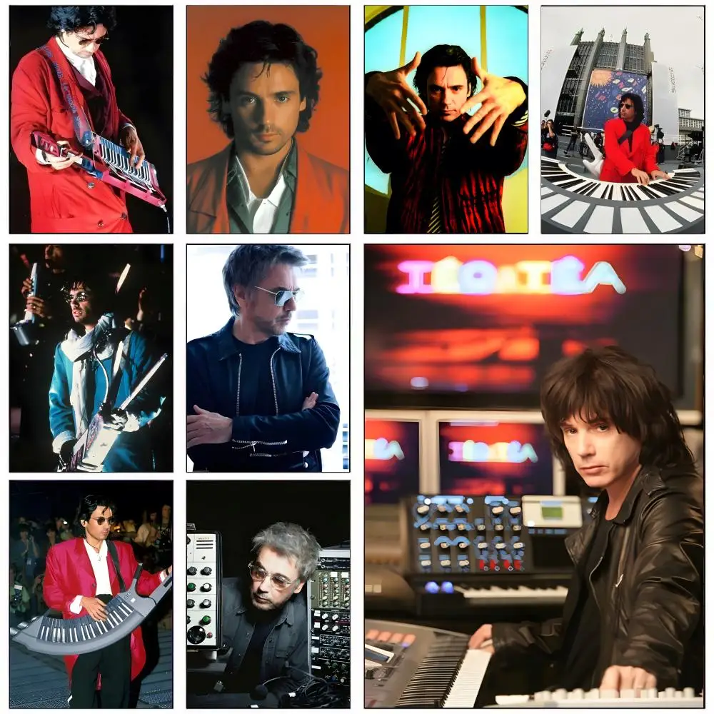 Pôster artístico de Jean M-michel Jarre, autoadesivo, papel artístico à prova d'água, decoração de parede para casa de café