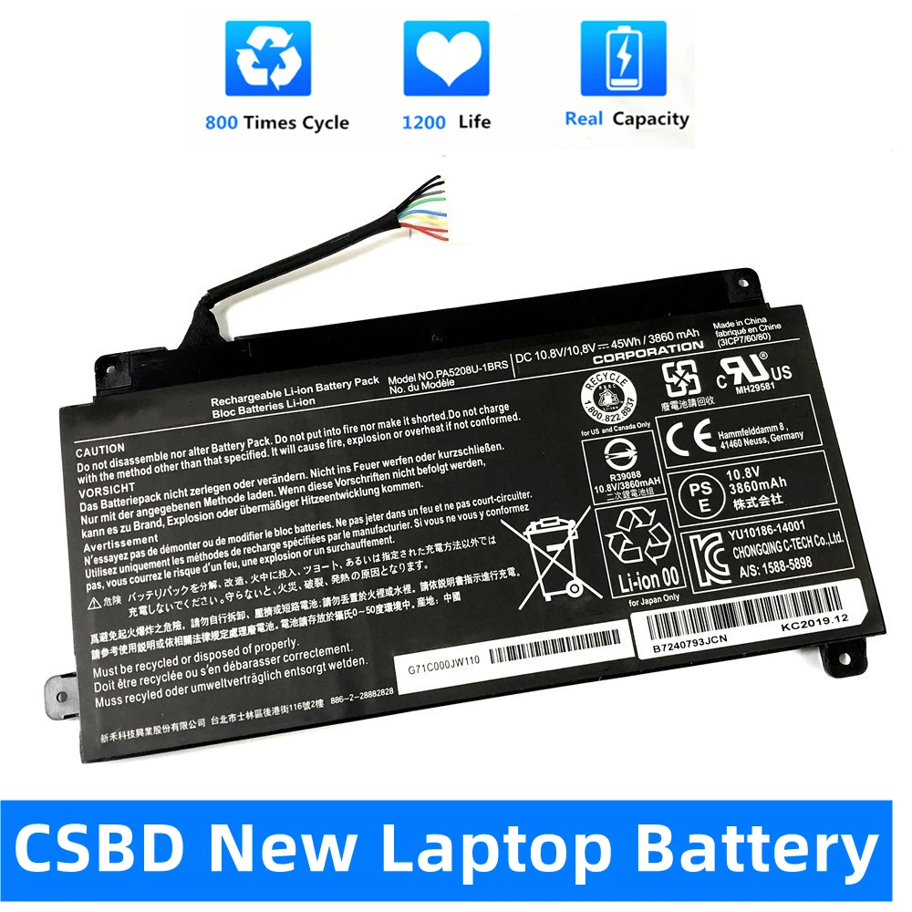 

CSBD New PA5208U-1BRS PA5208U Battery for Toshiba Chromebook CB30 CB35 CB35-B3340 CB35-B3330 for Satellite E45W P55W L55W-C L55