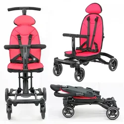 Lightweight Baby Walker – Four-Wheel Folding Stroller Portable Three-Wheel Car for Children Travel-Friendly Pocket Baby Carriage