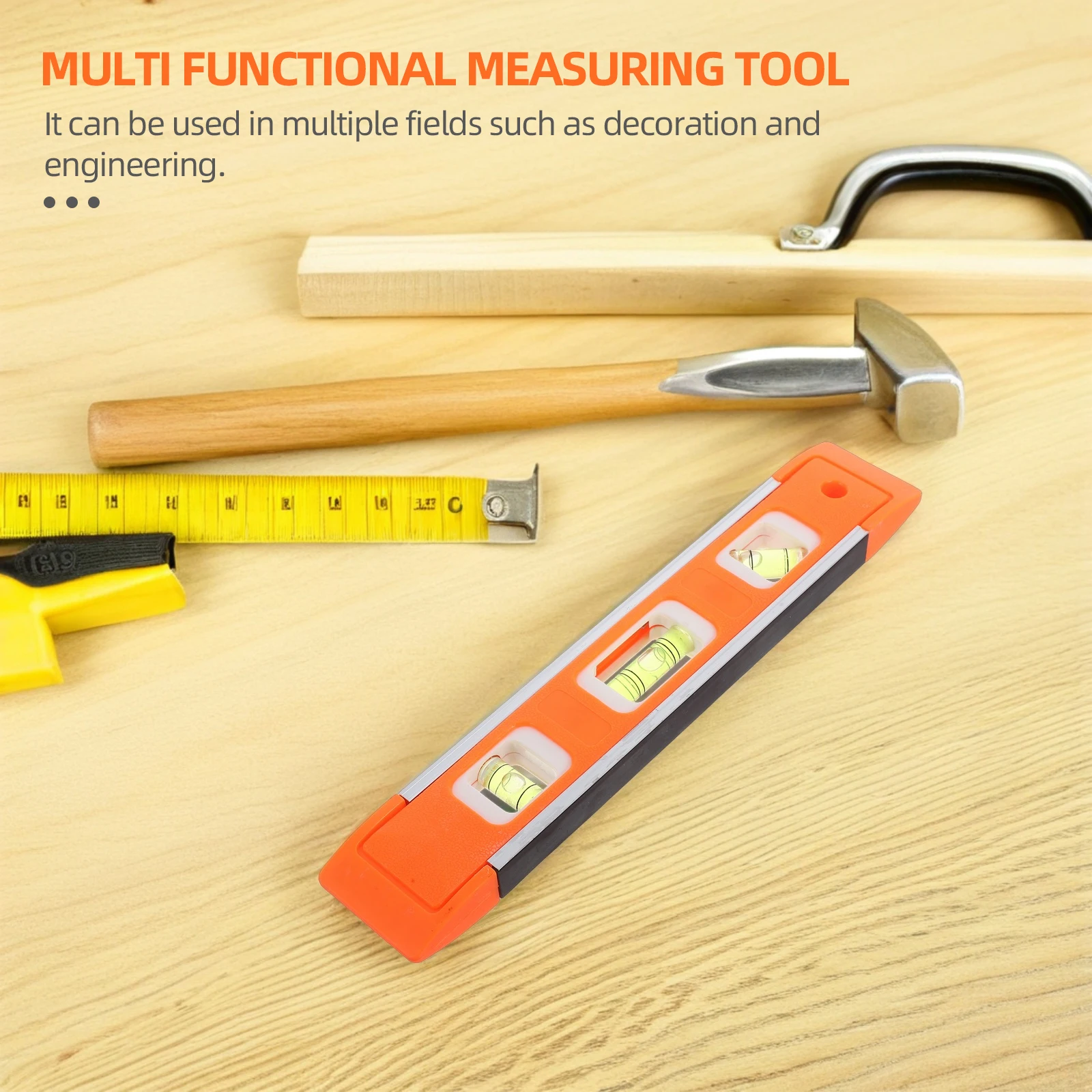 

Aluminum Alloy Ruler Measuring Tool Compact Spirit Level Multifunctional Woodworking Ruler Architecture Tools Precise