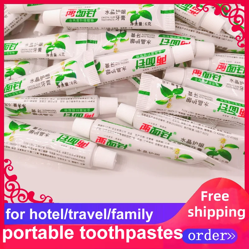 Free Shipping Toothpastes with Cap Independent Plastic Tube Hotel Travel Kit Personal Care Cleaning Wholesale Party Supplie