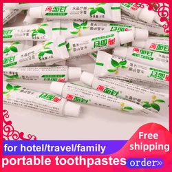 Free Shipping Toothpastes with Cap Independent Plastic Tube Hotel Travel Kit Personal Care Cleaning Wholesale Party Supplie