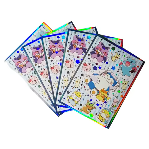 60ct Top Loader Anime Trading Card Sleeves Card Shield laser Card Holder Deck Protector for MTG/TCG/PTCG Sized Cards 66x91mm