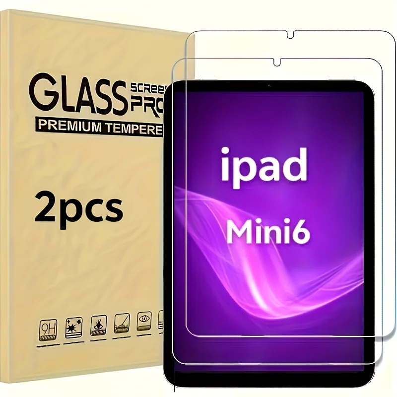 Tempered Glass Screen Protector for iPad Mini 6/7, 8.3-inch Tablet Pack of 2