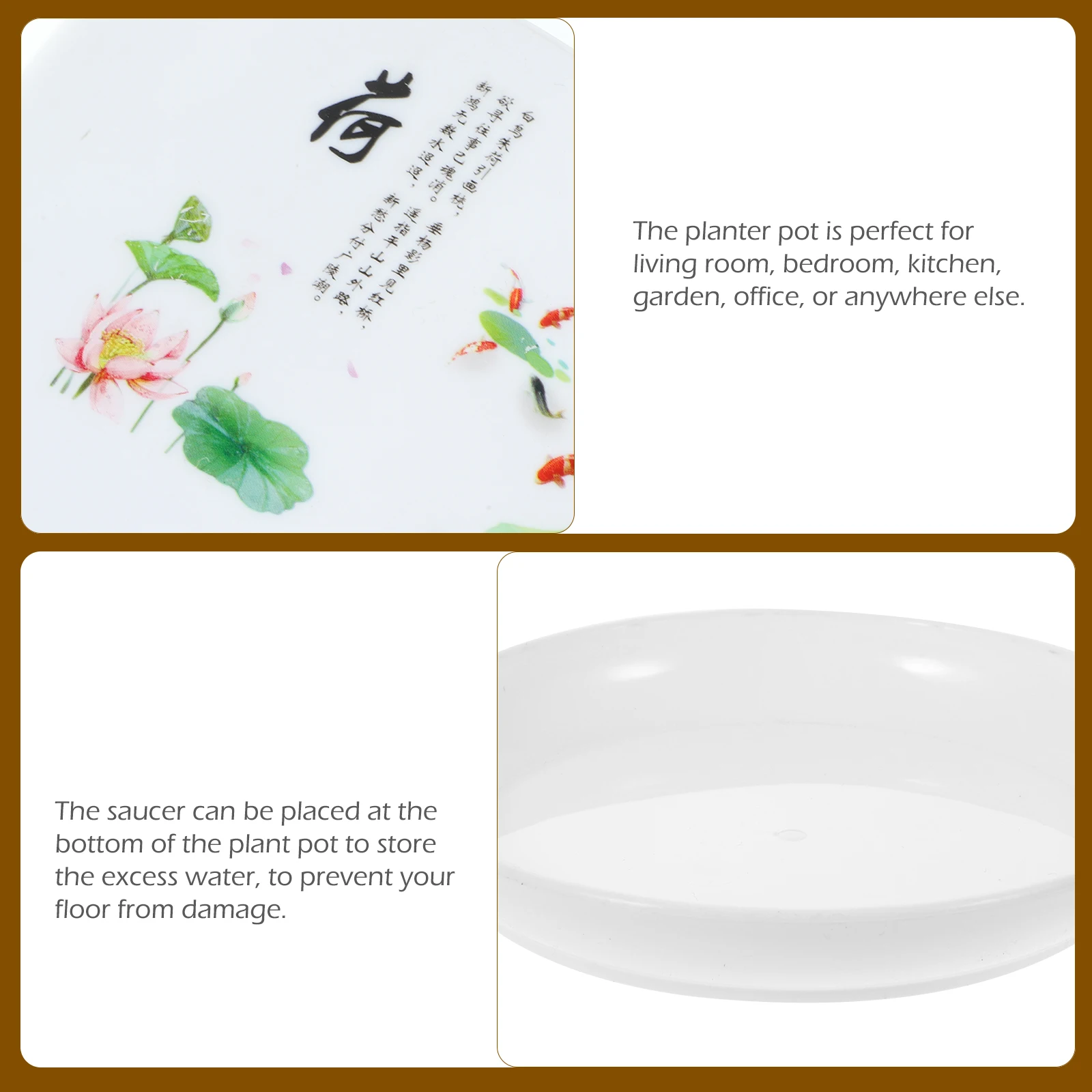 

2pcs Resin Orchid Pots Planter With Saucer Flower Pot For Indoor Outdoor Plants Durable Garden Planters Household Flowerpots