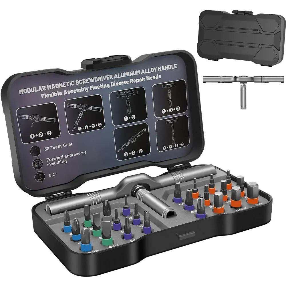 

24-in-1 Magnetic Screwdriver Set, DIY Ratchet Mini Screwdriver Set, Detachable Precision Screwdriver Kit