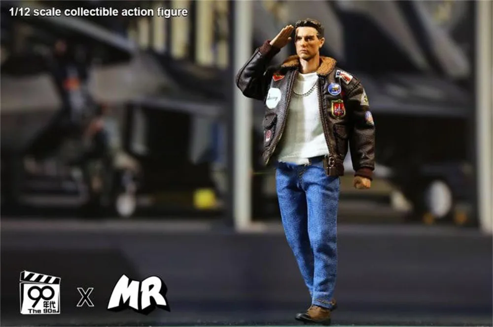 

1/12th Male Handsome Guy Tom Cruise Air Soldier Moveable Action with Platform Gift For Child Baby Birthday Party Collectable