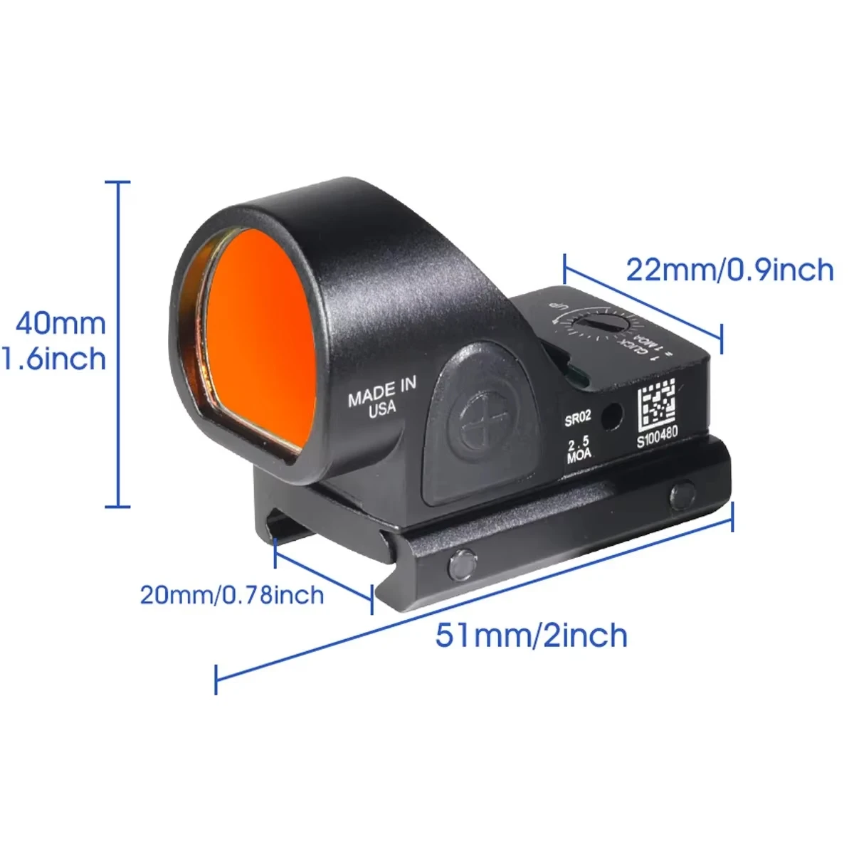 Mini Red Dot Sight Collimator Rifle Reflex Tactical Optic Scope Fit Picatinny Rail Mount Pistol Airsoft Weapons