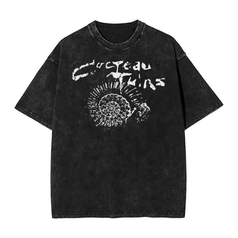 Cocteau Twins Wave Washed T Shirt Streetwear Hip Hop Vintage T-Shirts Tee Shirt Men Women Short Sleeve Harajuku Summer