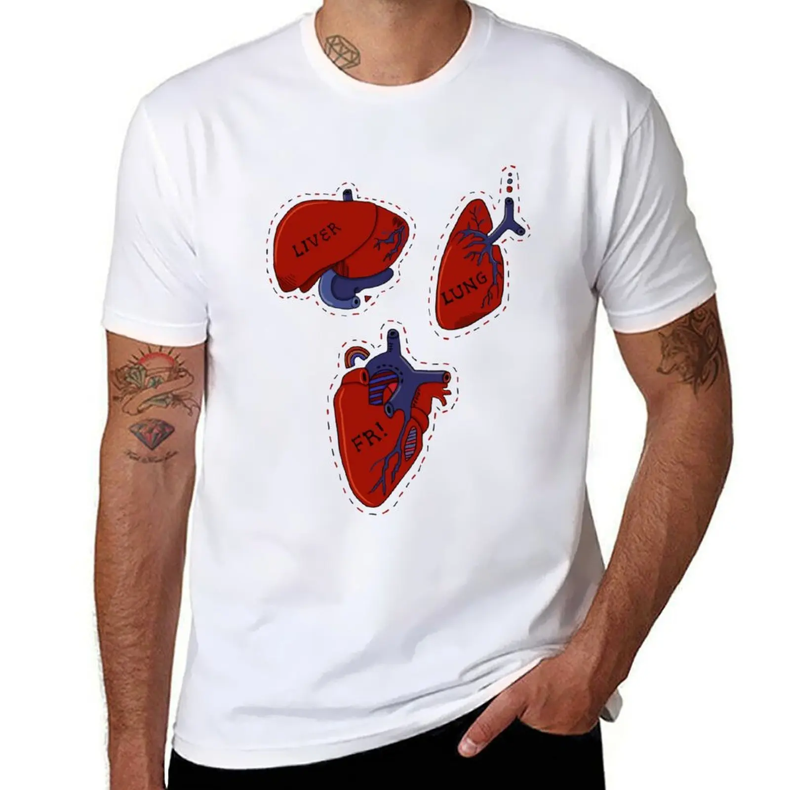 

Liver lung heart FR T-Shirt essential t shirt t shirts for man graphic vintage t shirts for man graphic tees T-shirt