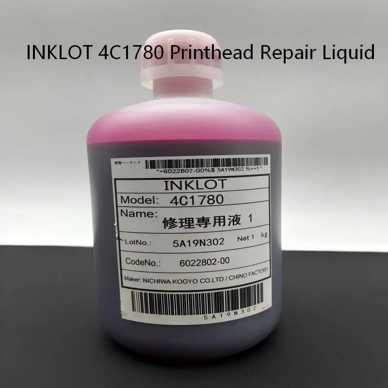 Original INKLOT 4C1780 Printhead Repair Liquid 1KG, Professional Nozzle Unclog Maintenance Fluid for DTF Eco‑Solvent Inkjet Prin