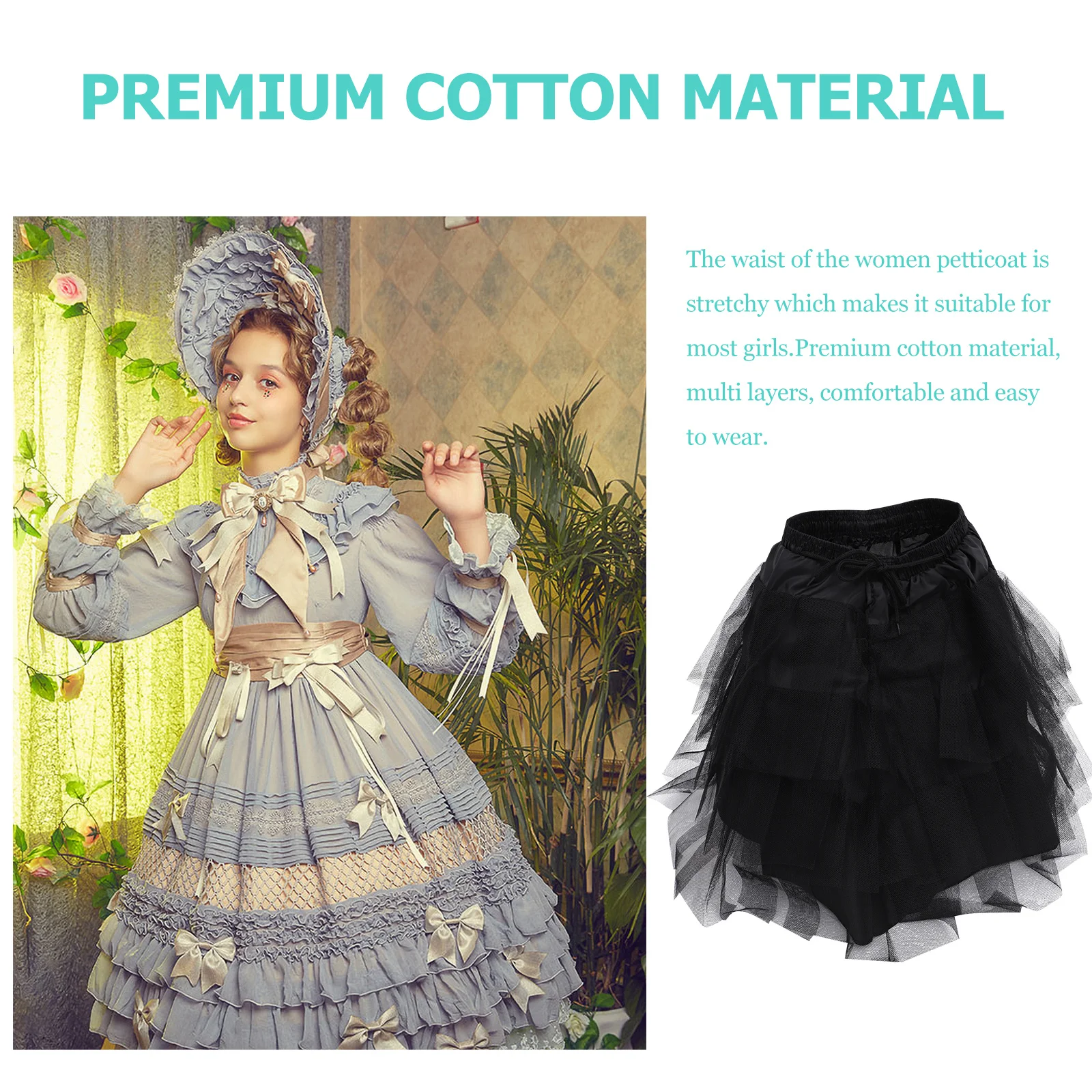 1 stks Petticoat Jurk Onderrok Voor Vrouwen Meisjes Bruiloft Cosplay Stadium Dagelijkse Slijtage Stevig Comfortabel Huidvriendelijk