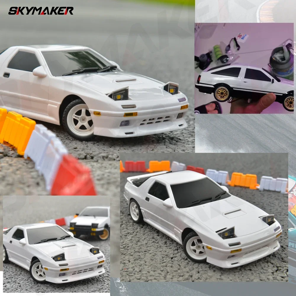 Skymaker AE86 Model LD1801 RX-7 FC LD1802 1:18 RC Drift Car 1/18 2.4G Zdalnie sterowany ESP Gyroskop LED Mini RC Racing Car Toys