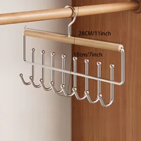 1 pièce Porte-chapeaux polyvalent en bois avec crochets pour casquettes, ceintures, cravates, rangement gain de place, présentoir domestique et commercial, rangement de vêtements 2