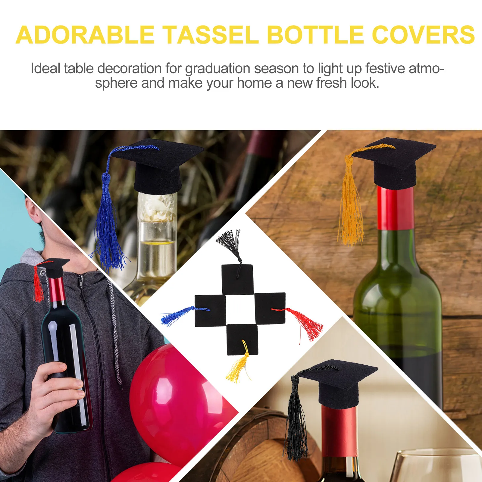 1Set Mini Doctoral Hat Wine Bo - đánh giá và giá Wine Beer Hat