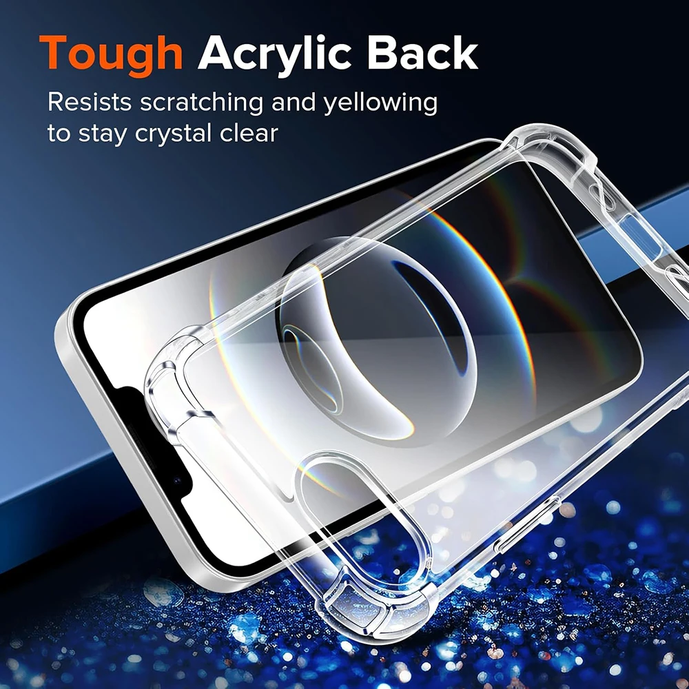 

Hybrid Shockproof Case For iPhone 16E 16 15 14 13 Pro Max Plus Mini iPhone16 Hard PC Back Cover Silicone Soft Clear Luxury Shell