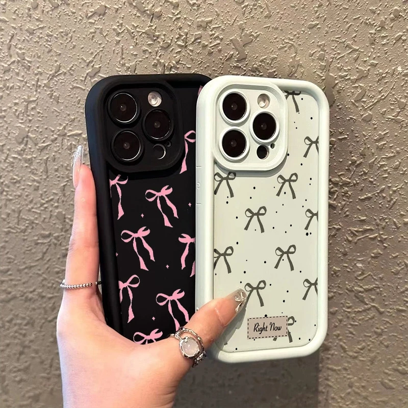 

Korean Style Bowknot Pattern Print Shockproof Soft Phone Case For Xiaomi Poco X7 Cases Poco F6 F5 X6 X5 M6 Pro X3 F3 Cover