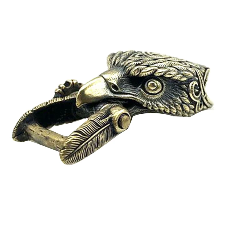 EDC Outdoor Tool DIY Accessories For Bracelet Weaving Paracord Decorative Buckle Brass Eagle Head