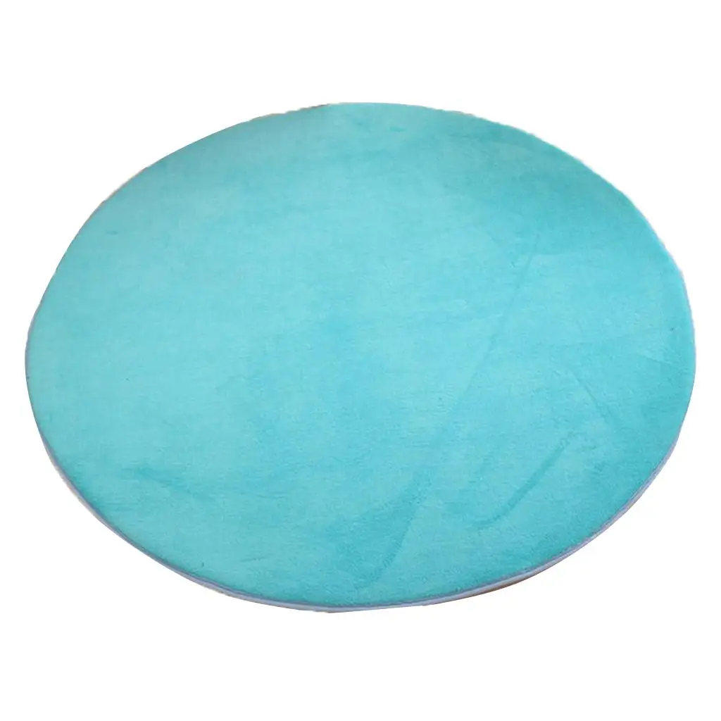 Tapis de tente en peluche douce pour enfants/bébés, 120cm de diamètre, coussin de sol pour chambre d'enfants, rond bleu