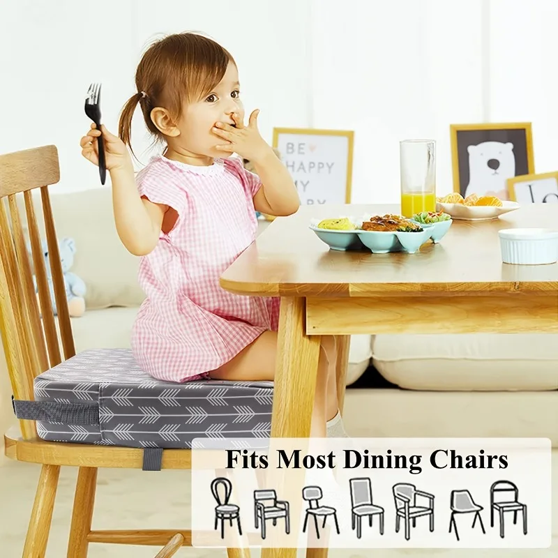 Dining Chair Heightening Cushion Portable Adjustable Highchair Booster for Baby Toddler Kids Infant Washable Chair Seat Pad Mat