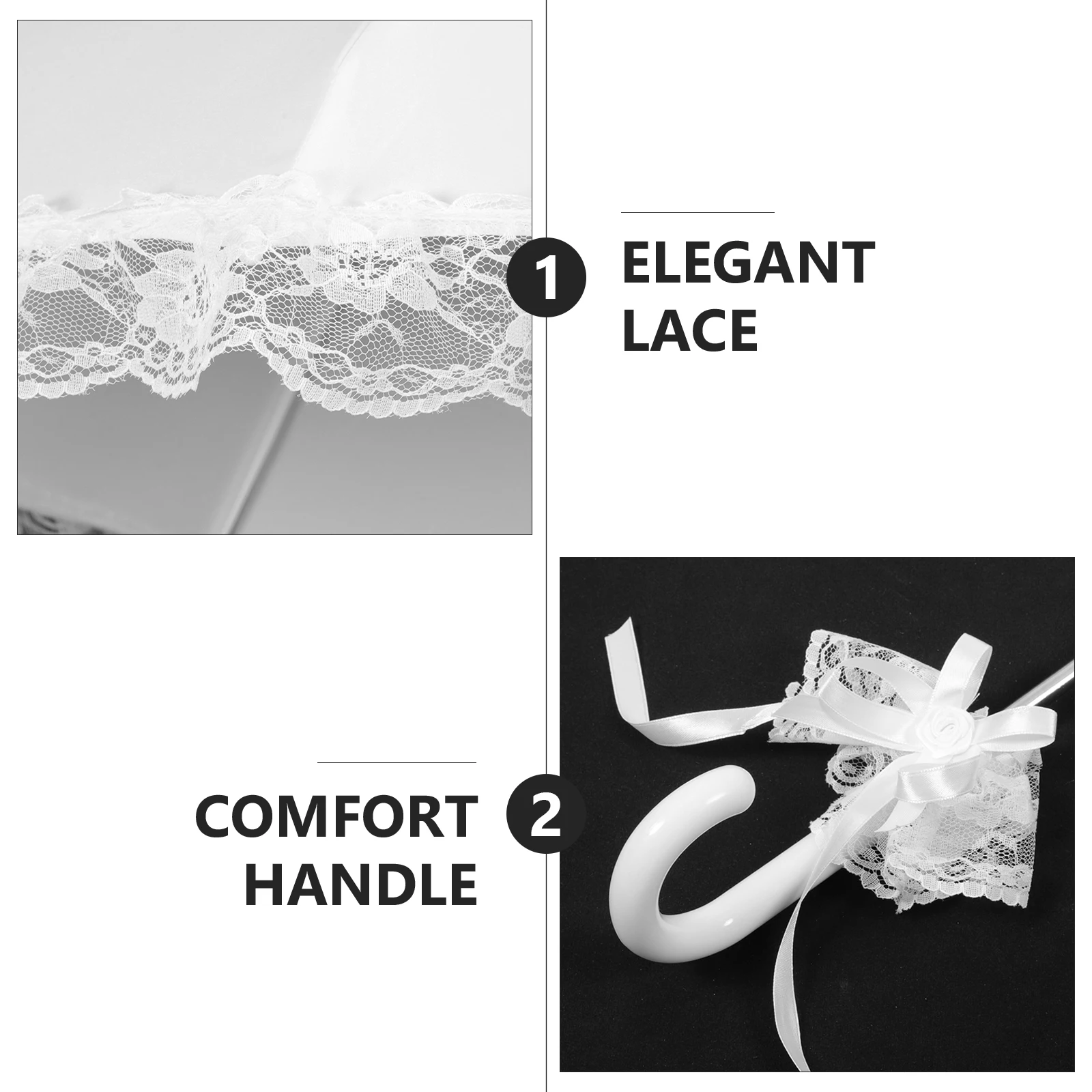 

Bridal Children's Lace Umbrella White Decor Umbrellas Decorate Metal Adult Size