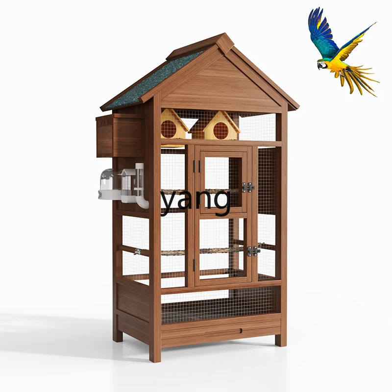 Lmm home wintering luxury villa anti-splash ash machine parrot parrot live bird pet cage