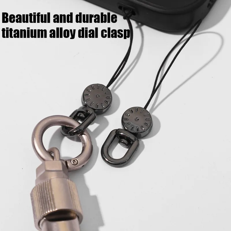 5-1PCS Hand Wrist Lanyard Strap String Anti-lost Short Ropes Hanging Cord Metal 360 Degree Rotatable DIY Hang Rope for Phone