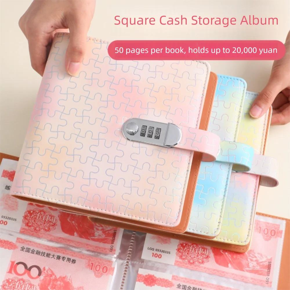 With Password Lock 200 Envelopes Money Saving Challeng Save Money Large Capacity Money Collection Book Portable Reusable