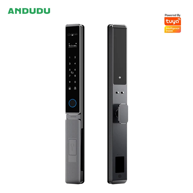 

High Quality Fully Automatic Digital Anti-Theft Smart Lock Wood Aluminum Memory Card Tuya WiFi Swipe Fingerprint Smart Door Lock