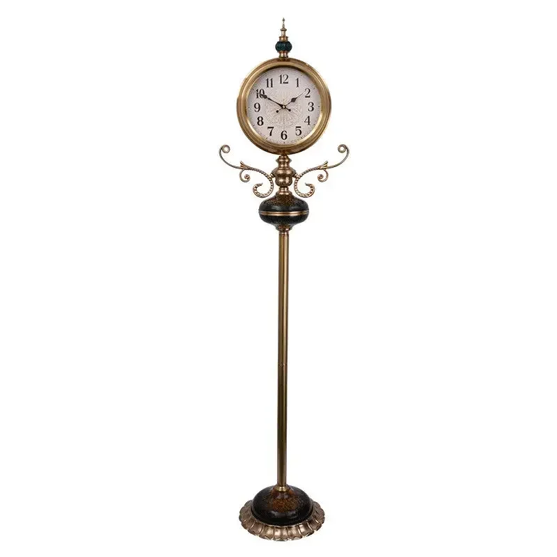 Modern living room light luxury large floor, American personalized clock, home fashion double-sided table clock
