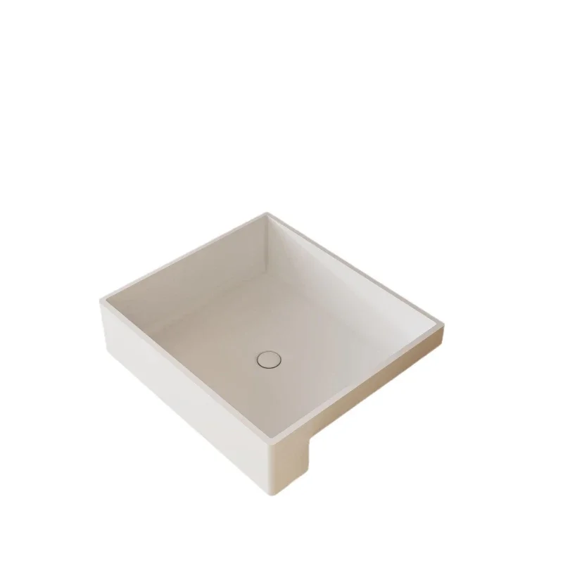 

Modern square artificial stone table basin hand basin bed and breakfast hotel household basin minimalist design